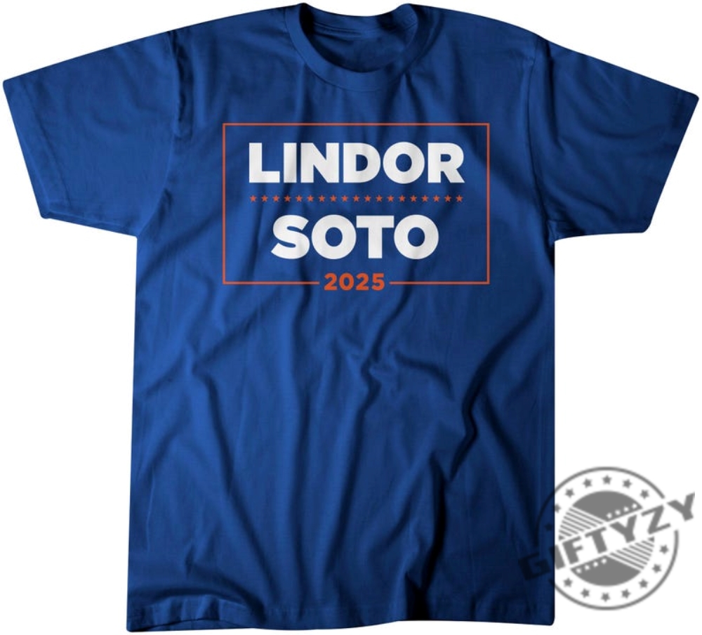 Lindor Soto 25  Campaign Tshirt Blue Hoodie New York Baseball Sweatshirt Queens Gift