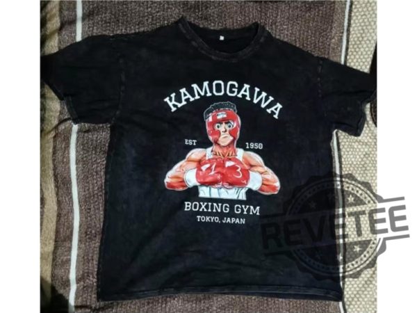 Anime Hajime No Ippo Kamogawa Boxing Gym Loose T Shirts Hoodie Sweatshirt Anime Graphic Unisex Shirts Gifts For Anime Lover Men Women Unique revetee 1