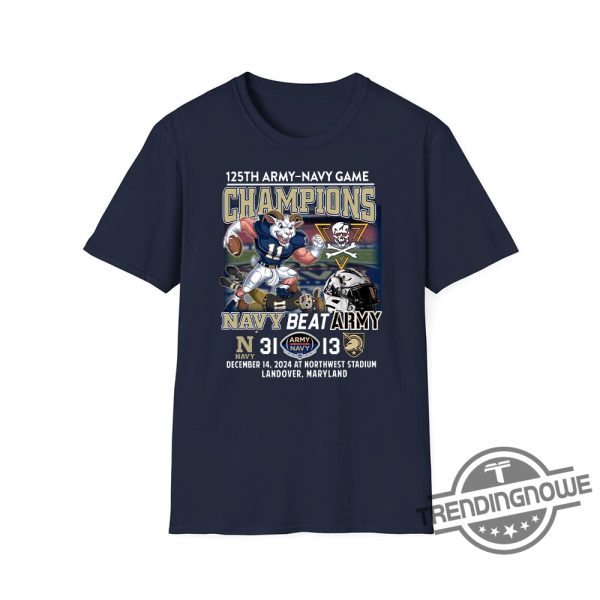 125Th Army Navy Game Champions Navy Beat Army 2024 Shirt Commemorate Navys Big Victory trendingnowe 1