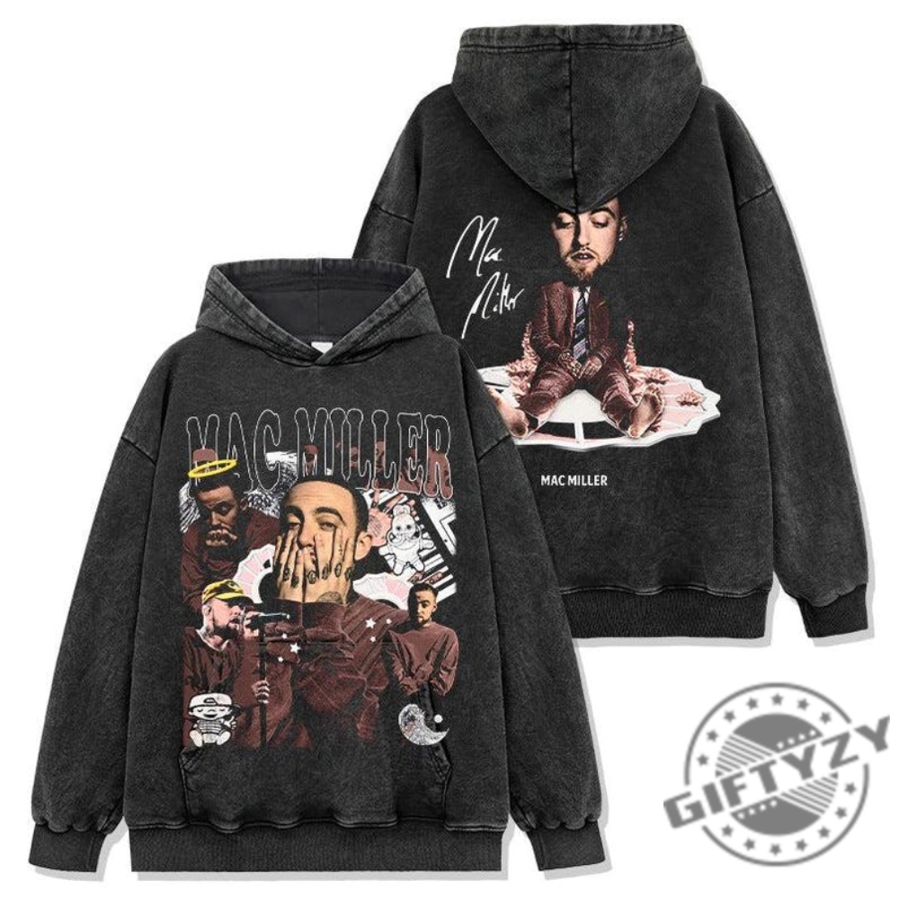 Mac Miller Retro Tribute Graphic Tee  Hoodie Vintage Hiphop Music Fan Shirt