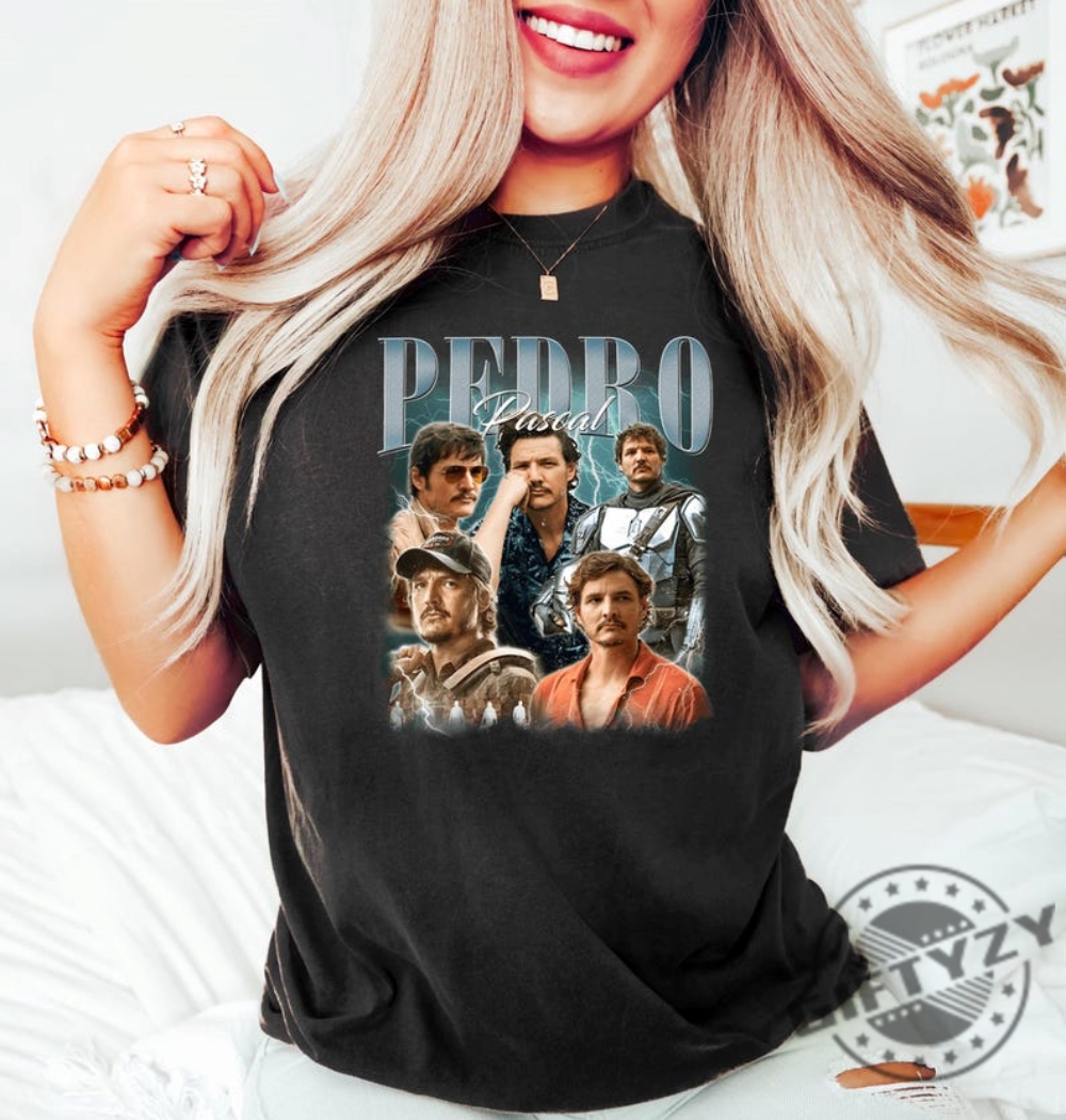 90S Retro Funny Pedro Pascal Tshirt Retro Funny Pedro Pascal Sweater Pedro Pascal Fans Hoodie Pedro Pascal Tribute Celebrity Gift