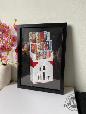 Mac Miller Marlboro Poster Framed Music Wall Art Rap Legend Print Motivational Poster Gift For Music Fans giftyzy 2