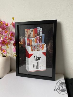 Mac Miller Marlboro Poster Framed Music Wall Art Rap Legend Print Motivational Poster Gift For Music Fans giftyzy 6