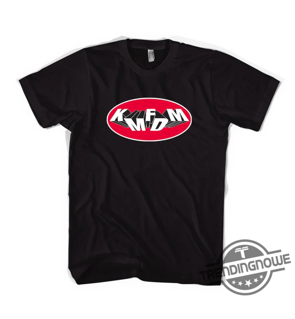 KMFDM Oval Tumbling Logo Shirt - Classic Tee For Fans Of The Iconic Band 5 KMFDM Oval Tumbling Logo Shirt – Classic Tee for Fans of the Iconic Band