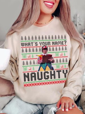 Tally The Elf Whats Your Name Naughty Ugly Sweater Hoodie T Shirt Nawdy Tally The Elf Sweatshirts Disneyworld Parade Trip Tshirt Christmas Gifts revetee 2