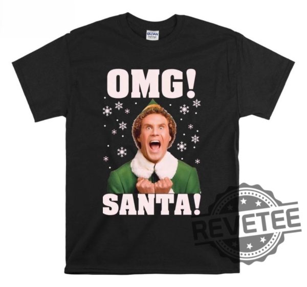 Omg Santa Christmas Elf Jumper Ugly Xmas T Shirt Hoodie Hoody Tshirt Sweatshirt Gifts For Men Women Unisex Christmas Birthday Gifts Unique revetee 1