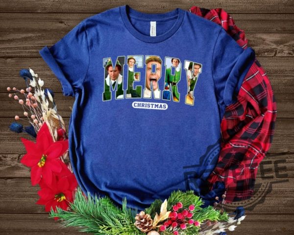 Buddy Elf Merry Christmas Sweatshirt Hoodie T Shirt Elf Quote Tshirt Buddy The Elf Tee Santa I Know Him Gift For Men Women Unique revetee 1