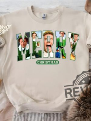 Buddy Elf Merry Christmas Sweatshirt Hoodie T Shirt Elf Quote Tshirt Buddy The Elf Tee Santa I Know Him Gift For Men Women Unique revetee 2