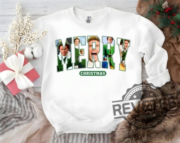 Buddy Elf Merry Christmas Sweatshirt Hoodie T Shirt Elf Quote Tshirt Buddy The Elf Tee Santa I Know Him Gift For Men Women Unique revetee 3