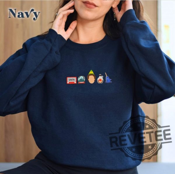 Vintage Elf Christmas Movie Symbol Embroidered Sweatshirt T Shirt Hoodie Gifts For Men Women Xmas Classic Movie 90S Sweater Unique revetee 2