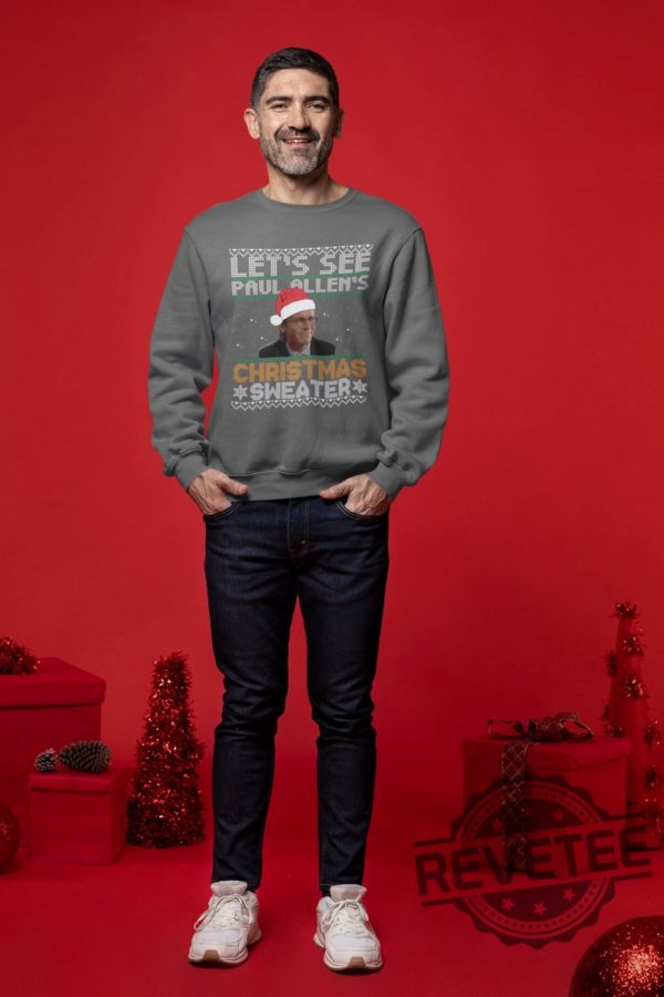 Lets See Paul Allens Christmas Sweater Hoodie Sweatshirt T Shirt American Psycho Xmas Day Sweatshirts For Men Women American Psycho Gifts revetee 4