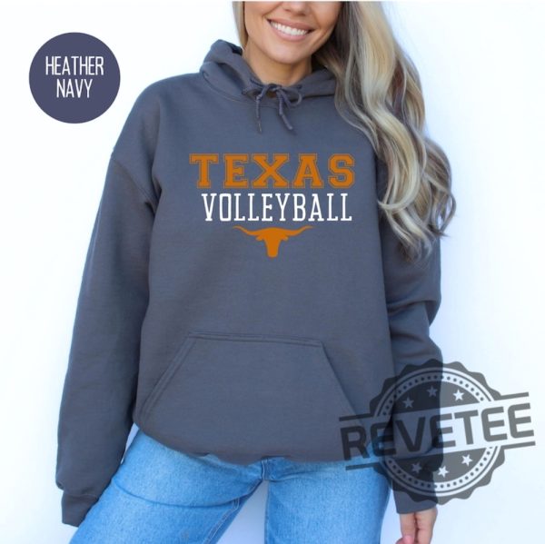 Texas Volleyball Longhorn Cattle Pullover Hoodie Sweatshirt T Shirt Gifts For Men Women Texas Longhorn Volleyball Tee Gift Unique revetee 2