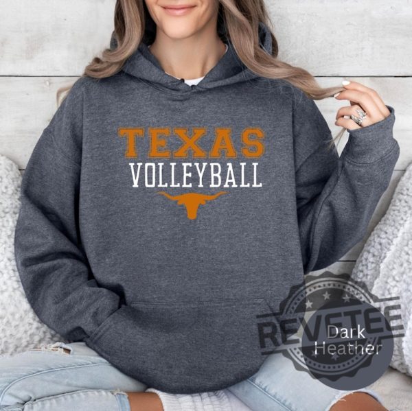 Texas Volleyball Longhorn Cattle Pullover Hoodie Sweatshirt T Shirt Gifts For Men Women Texas Longhorn Volleyball Tee Gift Unique revetee 3