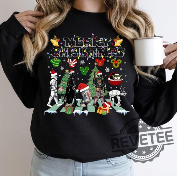 Disney Star Wars Merry Christmas Sweatshirt Hoodie T Shirt Tee Gifts For Fan Men Women Xmas Sweater Crewneck Cute Shirt Near Me Unique revetee 1