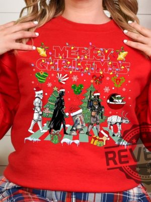 Disney Star Wars Merry Christmas Sweatshirt Hoodie T Shirt Tee Gifts For Fan Men Women Xmas Sweater Crewneck Cute Shirt Near Me Unique revetee 3