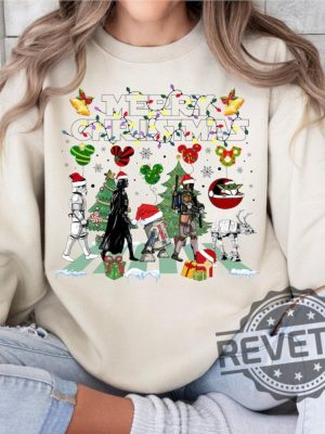 Disney Star Wars Merry Christmas Sweatshirt Hoodie T Shirt Tee Gifts For Fan Men Women Xmas Sweater Crewneck Cute Shirt Near Me Unique revetee 4