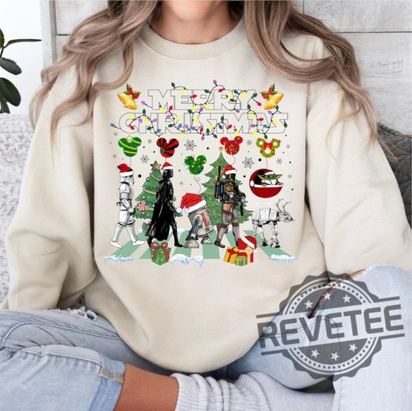 Disney Star Wars Merry Christmas Sweatshirt Hoodie T Shirt Tee Gifts For Fan Men Women Xmas Sweater Crewneck Cute Shirt Near Me Unique revetee 4