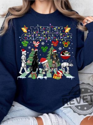 Disney Star Wars Merry Christmas Sweatshirt Hoodie T Shirt Tee Gifts For Fan Men Women Xmas Sweater Crewneck Cute Shirt Near Me Unique revetee 6