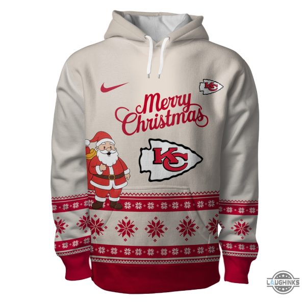 nike merry christmas kansas city chiefs hoodie t shirt sweatshirt 2024