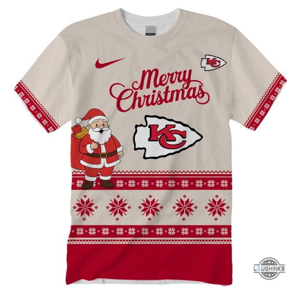 nike merry christmas kansas city chiefs hoodie t shirt sweatshirt 2024