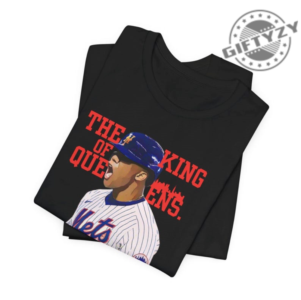 Baseball Player Juan Soto The King Of Queens Tshirt Unisex Tee Mets Fan Gift