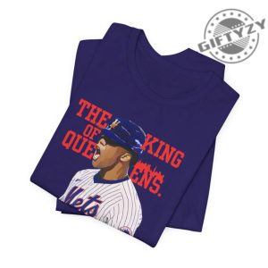 Baseball Player Juan Soto The King Of Queens Tshirt Unisex Tee Mets Fan Gift giftyzy 4