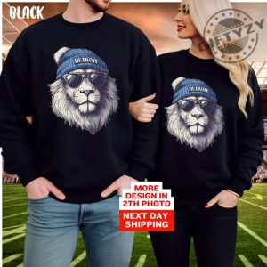 Detroit Football Sweatshirt Vintage Detroit Lions Hoodie Detroit Go Lions Game Day Amonra St Brown Tshirt Brian Branch With Signature Sweatshirt giftyzy 2