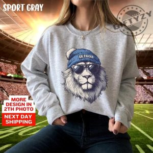 Detroit Football Sweatshirt Vintage Detroit Lions Hoodie Detroit Go Lions Game Day Amonra St Brown Tshirt Brian Branch With Signature Sweatshirt giftyzy 4