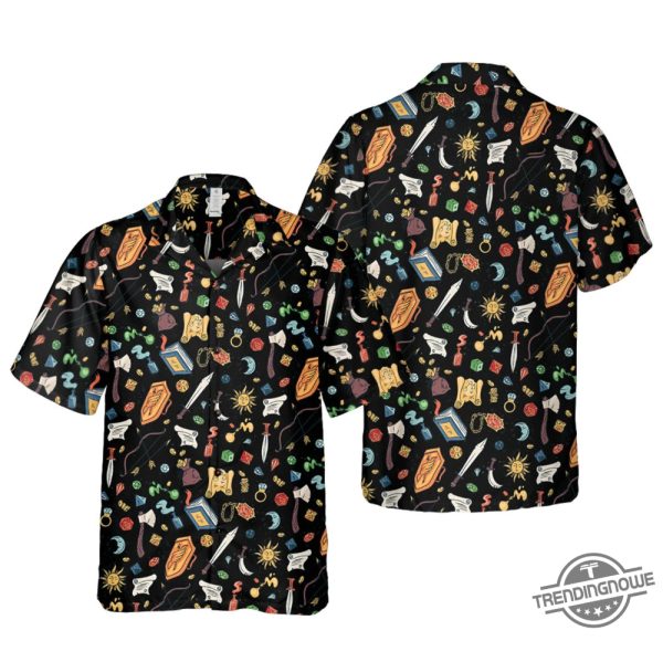 Dungeons And Dragons Hawaiian Shirt Tropical Vibes Meet Fantasy Gaming Style trendingnowe 3
