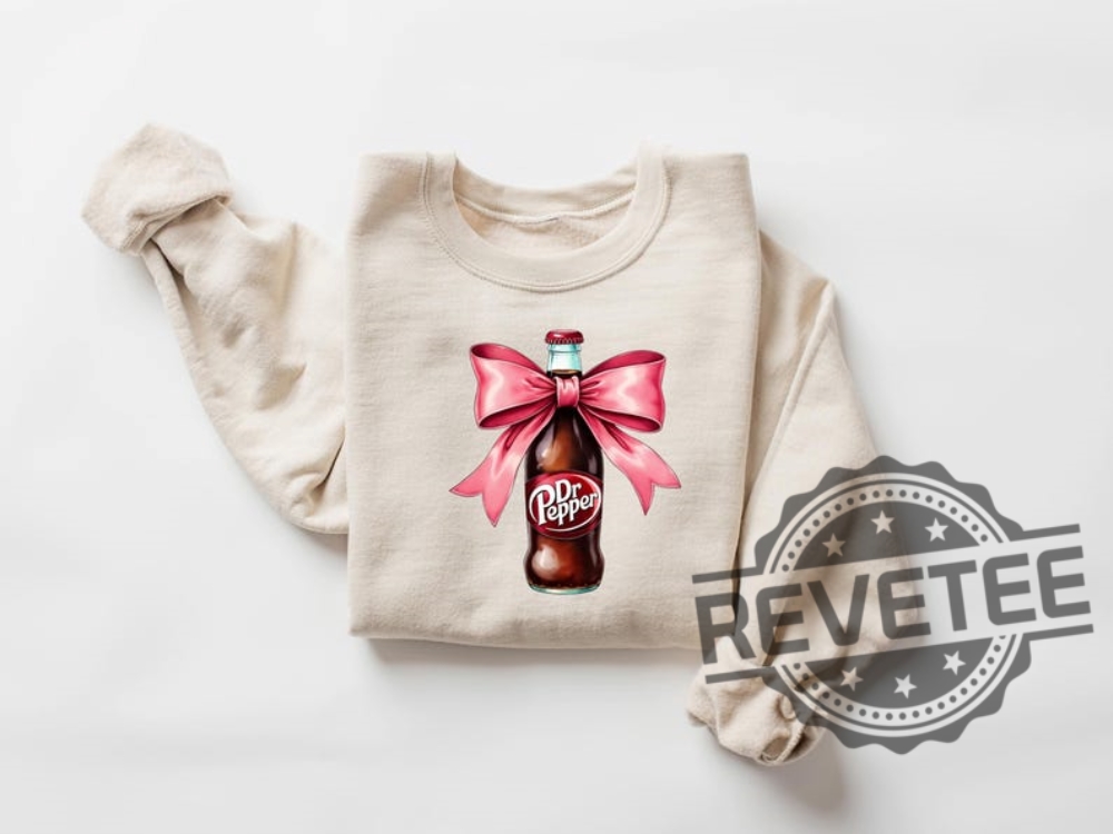 Dr Pepper Pink Bow Coquette Sweatshirt Hoodie T Shirt Cute Pink Soda Drink Shirts Drpepper Tshirt Tee Gifts For Dr Peppers Lover Gifts Unique