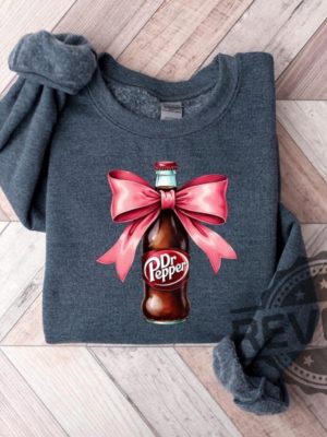 Dr Pepper Pink Bow Coquette Sweatshirt Hoodie T Shirt Cute Pink Soda Drink Shirts Drpepper Tshirt Tee Gifts For Dr Peppers Lover Gifts Unique revetee 3