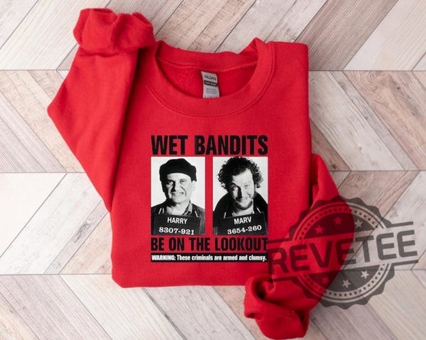 Wet Bandits Mugshot Be On The Lookout Shirt Hoodie Sweatshirt Funny Christmas Movie Tee Gifts For Fan Armed And Clumsy Criminals Unique revetee 7