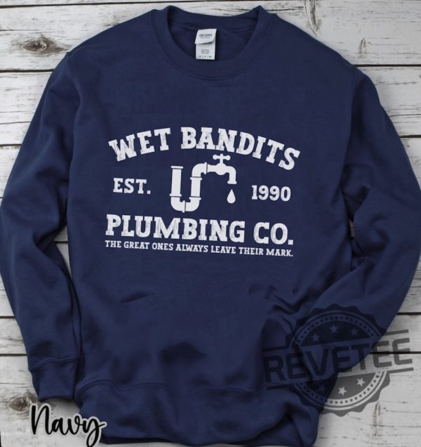 Retro Wet Bandits Plumbing Co Funny Marv Harry Shirts Christmas Home Alone Sweatshirt Hoodie Crewneck Sweater Cute Holiday Gifts For Him Her revetee 6