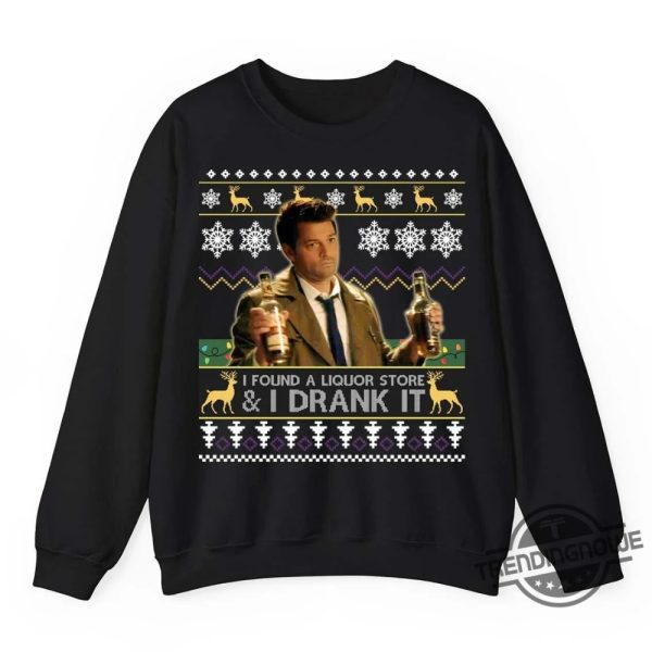 I Found A Liquor Store And I Drank It Sweatshirt Hilarious And Cozy Design For Fun Seekers trendingnowe 1