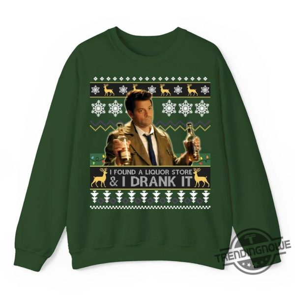 I Found A Liquor Store And I Drank It Sweatshirt Hilarious And Cozy Design For Fun Seekers trendingnowe 3
