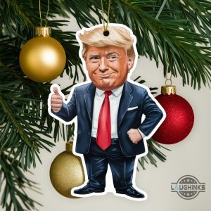 patriotic donald trump 2024 acrylic christmas ornament