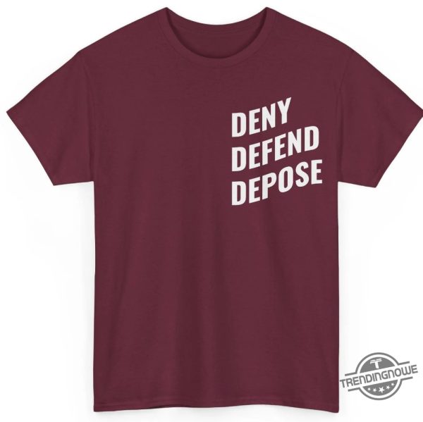 Luigi Mangione Deny Defend Depose Shirt Bold Tee Supporting The Movement trendingnowe 4