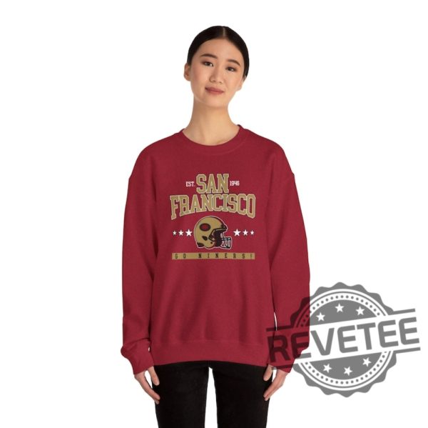 San Francisco 49Ers Football Crewneck Sweatshirt T Shirt Unisex Sweatshirt Hoodie Sf 49Er Game Day Fan Christmas Gift For Men Women Unique revetee 5