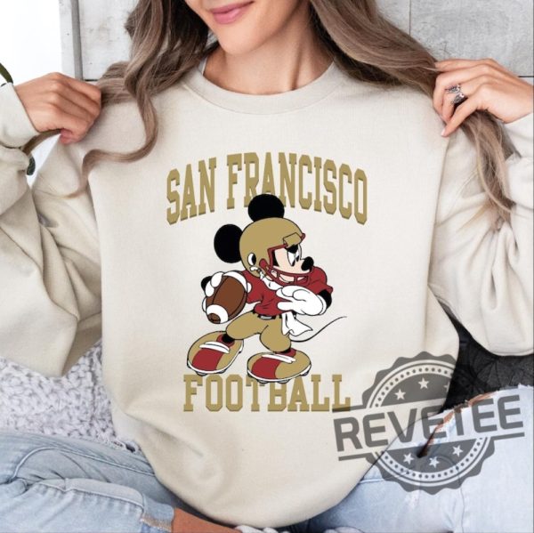 Mickey Mouse San Francisco 49Ers Football Sweatshirt Hoodie T Shirt Vintage Sf Sweater Tee Gift For Fan Men Women Tshirt Shirts Unique revetee 4