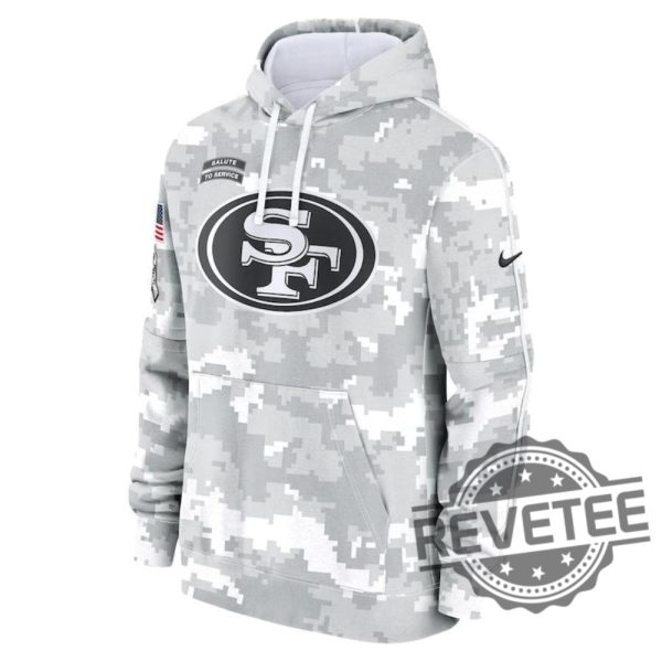 San Francisco 49Ers Arctic Camo 2024 Salute To Service Club Fleece Pullover Hoodie 3D All Over Printed T Shirt Sweatshirt Gifts For Fan Women Men revetee 2