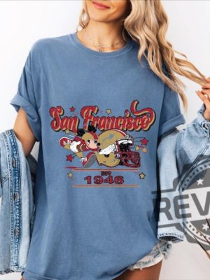 Mickey Mouse San Francisco 49Ers Football Shirt Hoodie Sweatshirt Vintage Retro Sf 49Er Fan Gifts Tee Gift For Men Women Niners Unique revetee 3