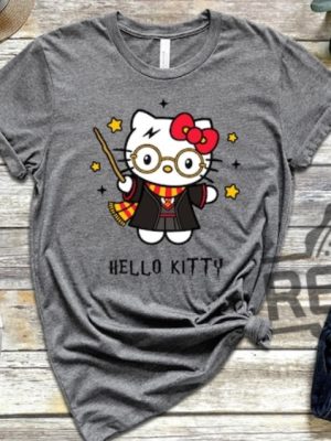 Adorable Harry Potter Hello Kitty Shirt Hoodie Sweatshirt Tshirt Kawaii Shirts Unisex Wizard Gifts For Fan Men Women Tee Gift Daughter Son Unique revetee 2