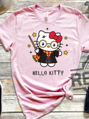 Adorable Harry Potter Hello Kitty Shirt Hoodie Sweatshirt Tshirt Kawaii Shirts Unisex Wizard Gifts For Fan Men Women Tee Gift Daughter Son Unique revetee 3