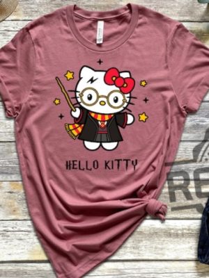 Adorable Harry Potter Hello Kitty Shirt Hoodie Sweatshirt Tshirt Kawaii Shirts Unisex Wizard Gifts For Fan Men Women Tee Gift Daughter Son Unique revetee 4