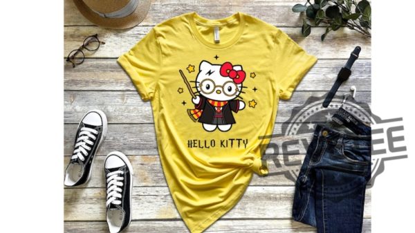 Adorable Harry Potter Hello Kitty Shirt Hoodie Sweatshirt Tshirt Kawaii Shirts Unisex Wizard Gifts For Fan Men Women Tee Gift Daughter Son Unique revetee 6