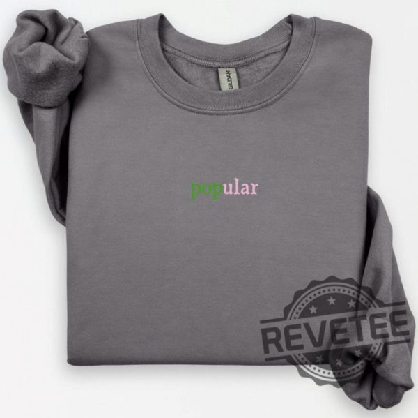 Wicked Popular Glinda Embroidered Sweatshirt Hoodie Sweater T Shirt Pink Christmas Gifts Elphaba Wizard Of Oz Crewneck Wicked Movie Unique revetee 3