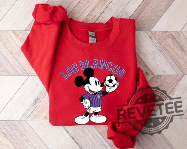 Mickey Mouse Los Blancos The Whites Real Madrid Jersey Shirt Hoodie Sweatshirt Gifts For Madrid Fan Tshirt Crewneck Shirts Tee Gift For Him Unique revetee 1