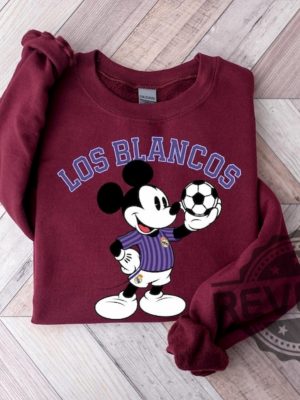 Mickey Mouse Los Blancos The Whites Real Madrid Jersey Shirt Hoodie Sweatshirt Gifts For Madrid Fan Tshirt Crewneck Shirts Tee Gift For Him Unique revetee 6