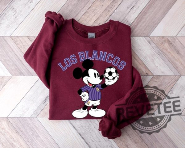 Mickey Mouse Los Blancos The Whites Real Madrid Jersey Shirt Hoodie Sweatshirt Gifts For Madrid Fan Tshirt Crewneck Shirts Tee Gift For Him Unique revetee 6