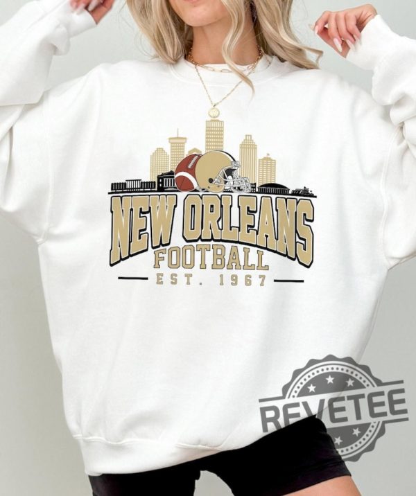 New Orleans Saints Football Vintage Sweatshirt Hoodie T Shirt Gifts For Football Fan Sunday Tshirt Game Day Shirts Gift For Man Women Unique revetee 2
